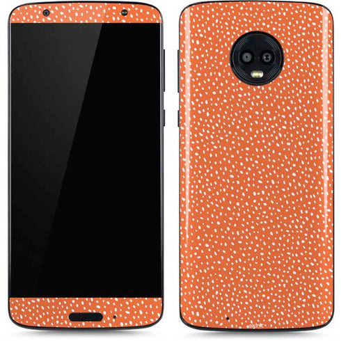 Orange Spots Moto G6 Skin