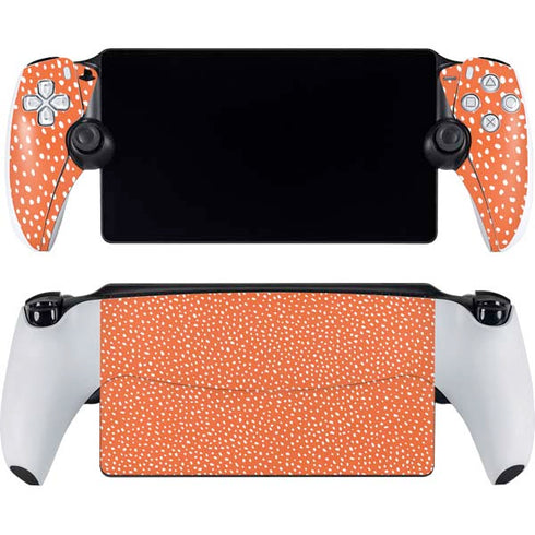 Orange Spots PlayStation Portal Remote Player Skin