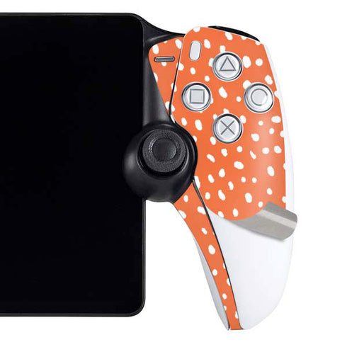 Orange Spots PlayStation Portal Remote Player Skin