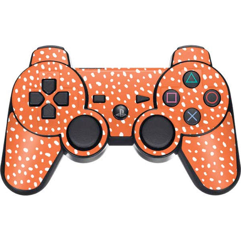 Orange Spots PS3 Dual Shock wireless controller Skin