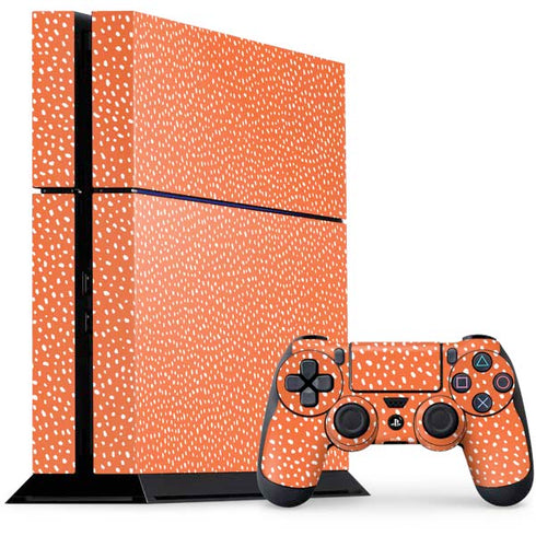 Orange Spots PS4 Console and Controller Bundle Skin