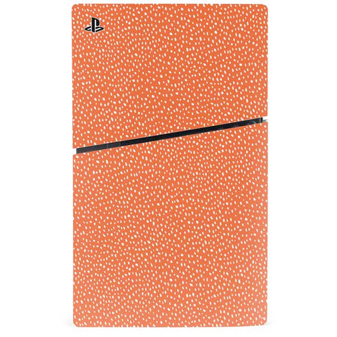 Orange Spots PS5 Slim Disk Console Skin