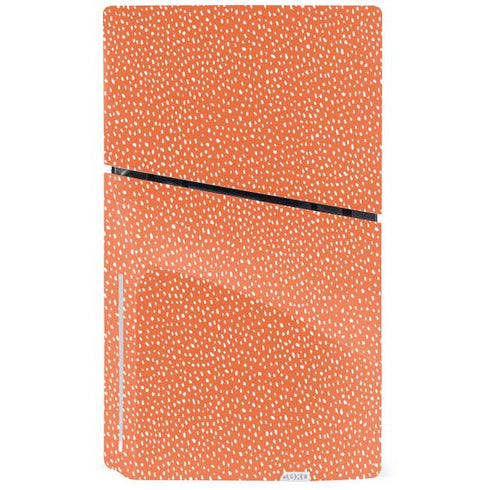 Orange Spots PS5 Slim Disk Console Skin