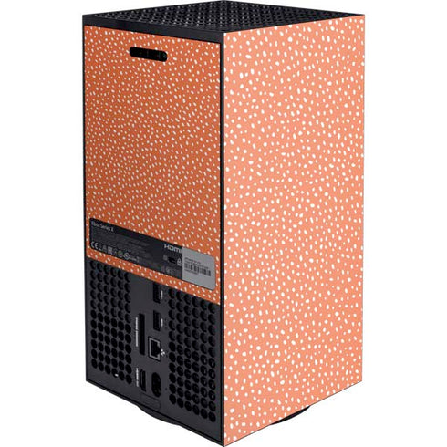 Orange Spots Xbox Series X Console Skin