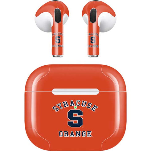 Orange Syracuse Apple AirPods (3rd Gen 2021) Skin