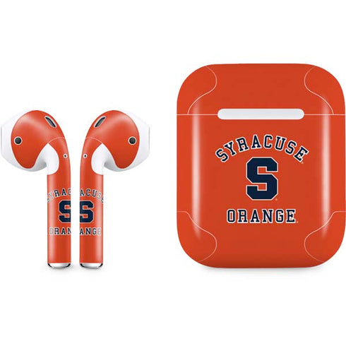 Orange Syracuse Apple AirPods Skin