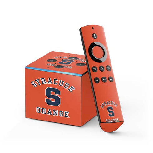Orange Syracuse Fire TV Cube Skin
