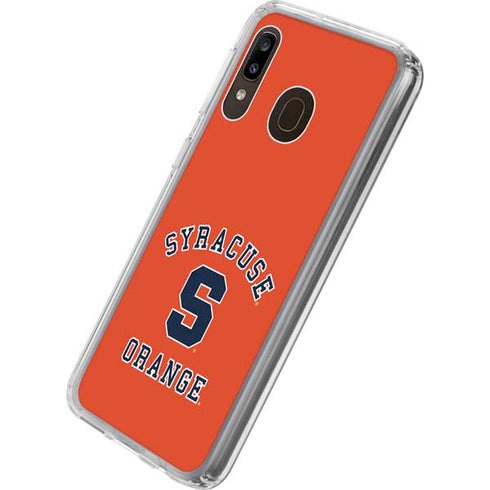 Orange Syracuse Galaxy A20 Clear Case