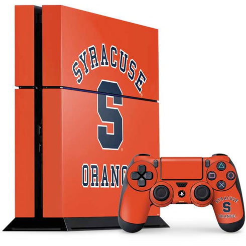 Orange Syracuse PS4 Console and Controller Bundle Skin
