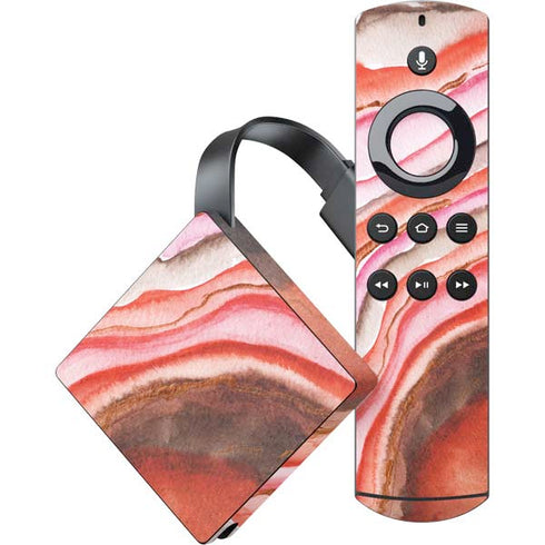 Orange Watercolor Geode Amazon Fire TV Skin