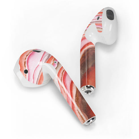 Orange Watercolor Geode Apple AirPods 2 Skin