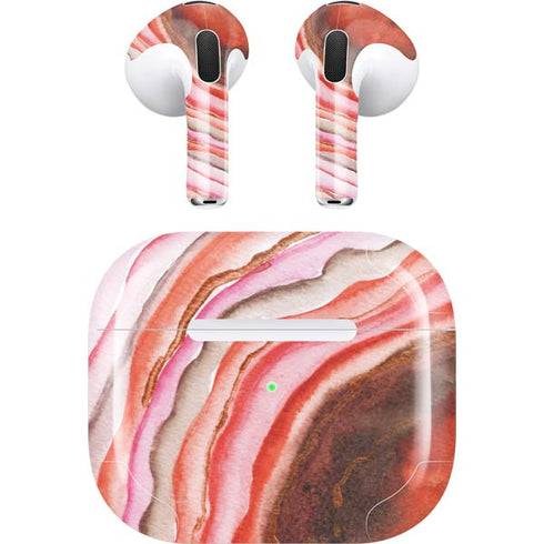 Orange Watercolor Geode Apple AirPods (3rd Gen 2021) Skin