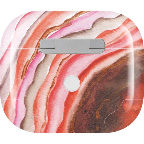 Orange Watercolor Geode Apple AirPods (3rd Gen 2021) Skin