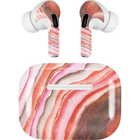 Orange Watercolor Geode Apple AirPods Pro Skin