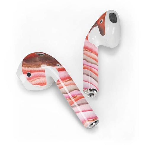 Orange Watercolor Geode Apple AirPods Skin