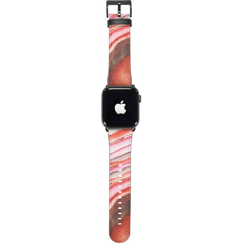 Orange Watercolor Geode Apple Watch Band 42-44mm