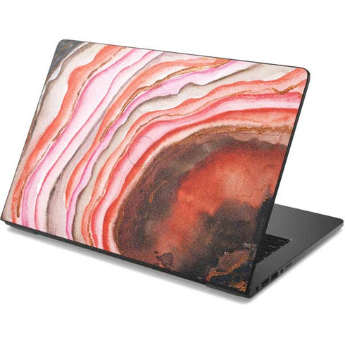 Orange Watercolor Geode Dell Chromebook Skin