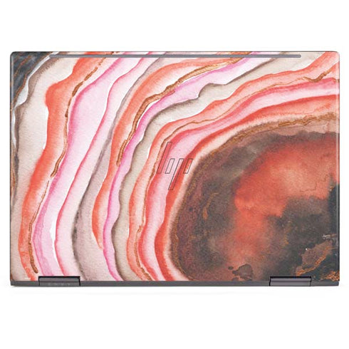 Orange Watercolor Geode HP Envy Skin