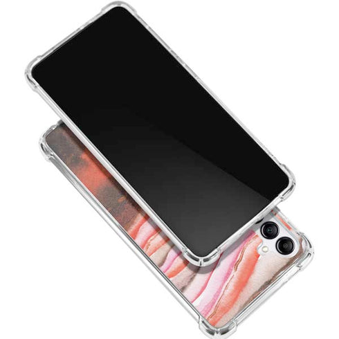 Orange Watercolor Geode Galaxy A15 5G Clear Case