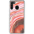 Orange Watercolor Geode Galaxy A21 Clear Case