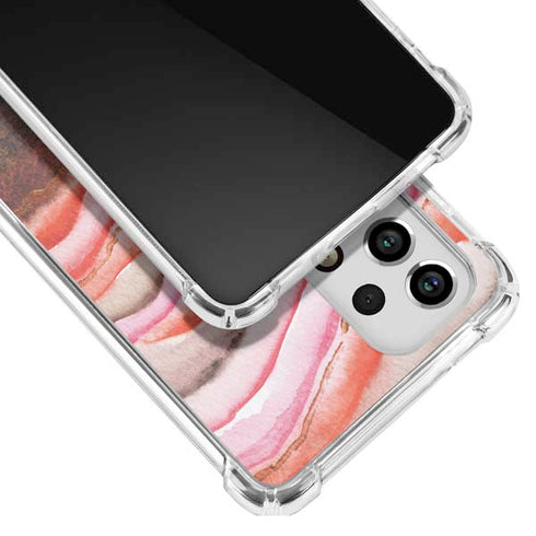 Orange Watercolor Geode Galaxy A53 5G Clear Case