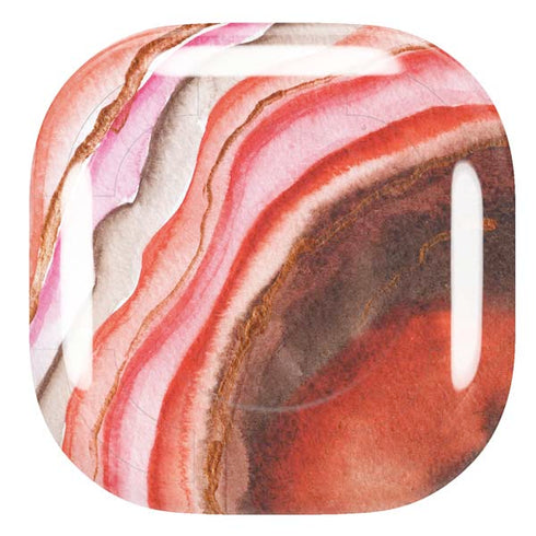 Orange Watercolor Geode Galaxy Buds Pro Skin