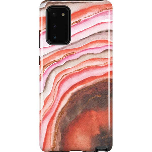 Orange Watercolor Geode Galaxy Note20 5G Pro Case