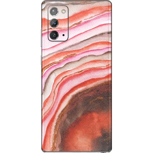 Orange Watercolor Geode Galaxy Note20 5G Skin