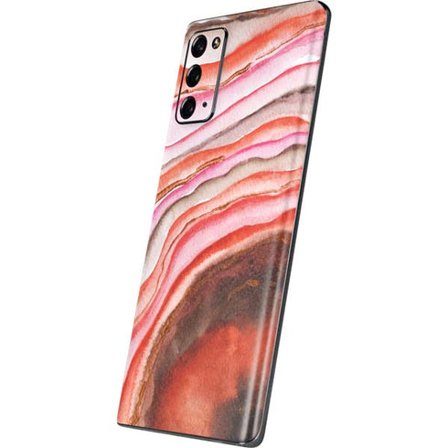Orange Watercolor Geode Galaxy Note20 5G Skin
