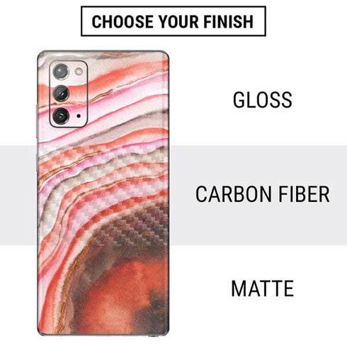 Orange Watercolor Geode Galaxy Note20 5G Skin