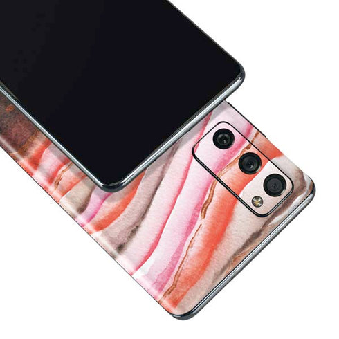 Orange Watercolor Geode Galaxy S20 Fan Edition Skin
