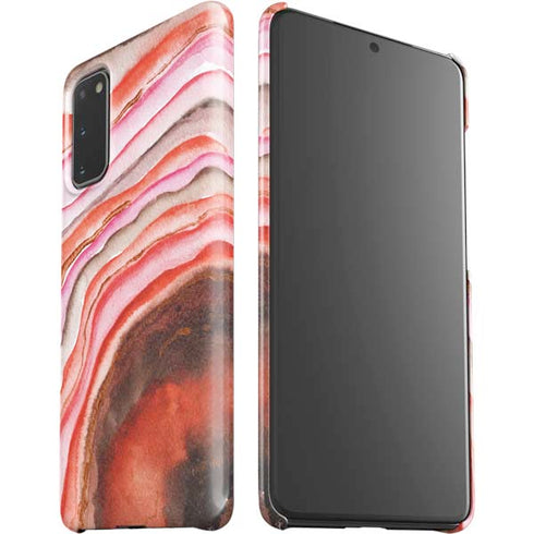 Orange Watercolor Geode Galaxy S20 Lite Case