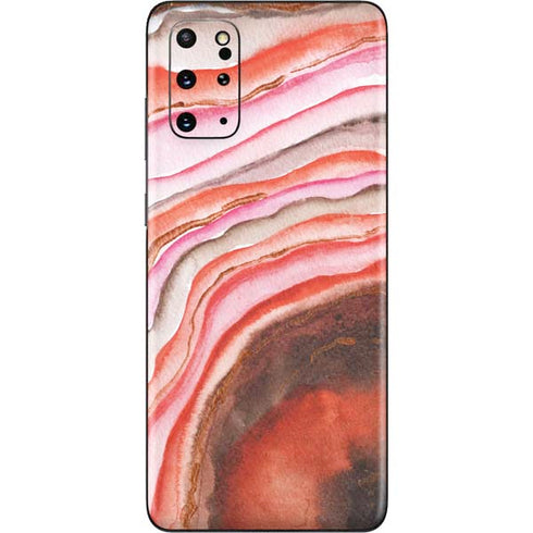 Orange Watercolor Geode Galaxy S20 Plus Skin