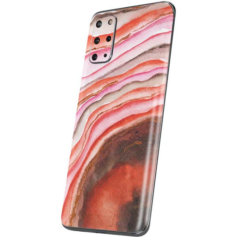 Orange Watercolor Geode Galaxy S20 Plus Skin