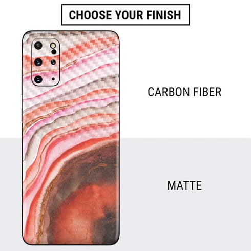 Orange Watercolor Geode Galaxy S20 Plus Skin