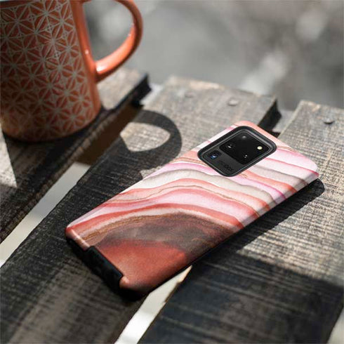 Orange Watercolor Geode Galaxy S20 Ultra 5G Pro Case