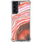 Orange Watercolor Geode Galaxy S21 5G Clear Case