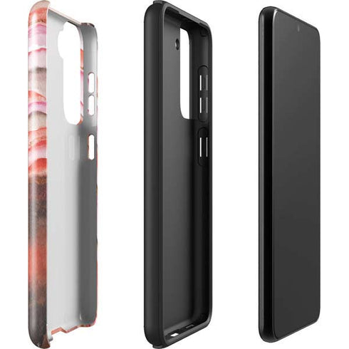 Orange Watercolor Geode Galaxy S22 Pro Case