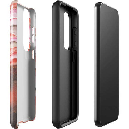 Orange Watercolor Geode Galaxy S23 Plus Pro Case