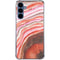 Orange Watercolor Geode Galaxy S24 Clear Case