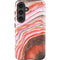 Orange Watercolor Geode Galaxy S24 Plus Impact Case