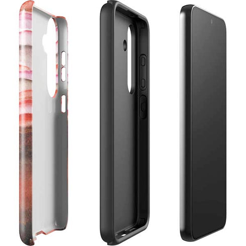 Orange Watercolor Geode Galaxy S24 Plus Impact Case