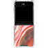 Orange Watercolor Geode Galaxy Z Flip5 5G Clear Case