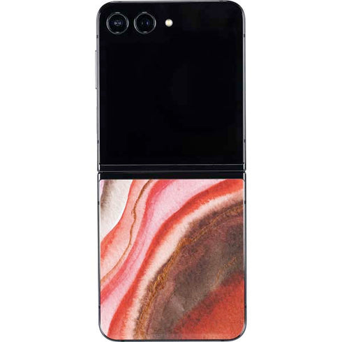 Orange Watercolor Geode Galaxy Z Flip5 5G Skin