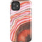 Orange Watercolor Geode iPhone 11 Impact Case