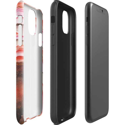 Orange Watercolor Geode iPhone 11 Impact Case