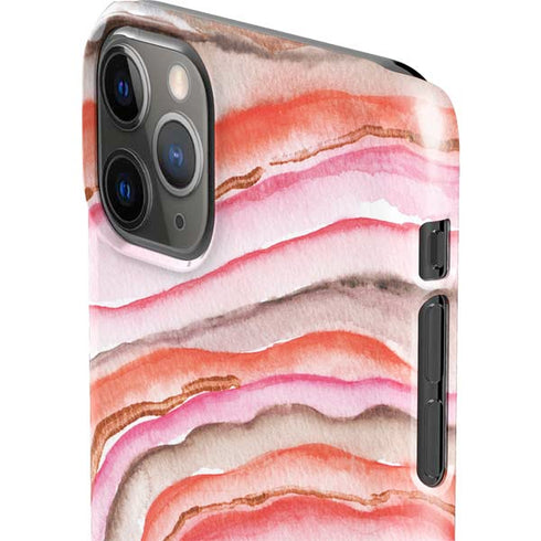 Orange Watercolor Geode iPhone 11 Pro Max Lite Case