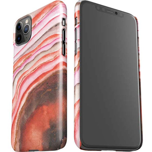 Orange Watercolor Geode iPhone 11 Pro Max Lite Case