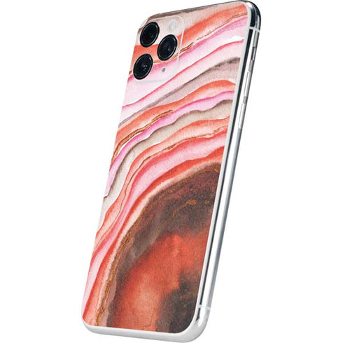 Orange Watercolor Geode iPhone 11 Pro Skin