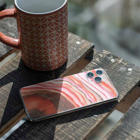 Orange Watercolor Geode iPhone 11 Pro Skin